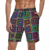 Pantaloncini da uomo Costume da bagno Colorblock Margherite Board Summer Flower Print Casual Beach Uomo Running Surf Comodi bauli