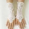 ladies Bridal Lace Gloves Short Fingerl Ivory White Fr Guant Mittens Black Transparent Vintage Wedding Accories u20V#