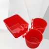 Inne zaopatrzenie ptaków 1PC Cage Feeder Cups Wiszący kurczak woda miseczka miski z haczykami do gołębi plastikowe danie z karmieniem wielofunkcyjnym