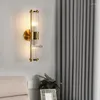 Wall Lamps Modern Copper Light Indoor Background Led Lamp Vanity For Restaurant Living Room Bedroom El Stair