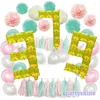 Decoração de festa 16 polegadas amarelo geléia aniversário balões folha digital feliz casamento suprimentos coloridos
