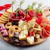 Dinnerware Sets 200 Pcs Bamboo Cocktail Sticks Bulk Decoration 4.7 Inch Fruit Kabob Skewers Picks