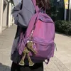 Mochila feminina moda feminina unissex grande capacidade laptop nylon lady schoolbag bonito bolsa de estudante
