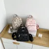 韓国のミニキャンバス学生学校バックパック10代の女の子のためのフローラルスクールバッグかわいい女性のバックパックブランドブックバッグe8ic＃