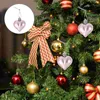 Decorative Figurines Christmas Balls Hanging Tree Small Pendant Gift Hear Shaped For