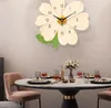 벽시계 식탁 홀 크림 꽃 거실 장식 현대 및 미니멀리스트 시계 가정용