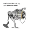 Rullar STD8500 Fiskehjul 13+1BB All Metal Wire Cup Long Shot Wheel 4.1: 1 Gear Ratio Fishing Reel Fiske Tackle