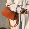 Bolso pequeño de color naranja para mujer, bolso cuadrado con diseño de lichi, bolso de mano con mini bolso de tofu 01-SB-dflzmn A0cn #