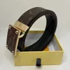 Cinturón de diseño Hebilla Hebilla de cuero genuino Cinturas de estampado Cinturas Ancho 38 mm 20 Estilo Altamente calidad con caja de letras de lujo Big Gold Buckle