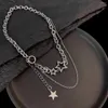 Chaînes Zircon Pendentif Collier Pour Femmes De Luxe Doux Cool Fille Punk Coeur Clavicule Chaîne Bijoux De Mode Cadeau De Fête Lumière Drop Delive Otkra