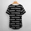 design Customized T-Shirts Custom Made Your Image V Neck T Shirt Short-Sleeve Woman Elegant Tee Shirt Summer Print Top Plus Size E7tB#