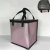 Borsa termica grande n-tessuta Borsa termica grande pieghevole Borsa termica portatile Confezione alimentare Ctainer Borse pranzo Confezione di ghiaccio termico U6IU #