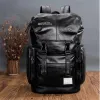 Atacado marca masculina saco cor coreano mochila grande sacos de estudante de couro simples viagem ao ar livre bolsa esportiva moda mochilas