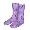 Mens Socks Men Sports Purple Butterfly Cotton Happy Woman Drop Delivery Apparel Underwear Dhfdu