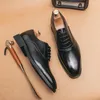 Chaussures décontractées classiques en cuir pour hommes, chaussures d'extérieur à lacets, Style Punk Oxford, robe formelle, loisirs, marche et affaires