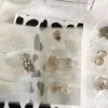 Lagringspåsar PVC Clear Jewelry Anti Oxidation Zipper Bag Earring Organizer Book (84 celler)