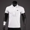 Polos pour hommes Chemises de golf d'été pour hommes Polo décontracté à manches courtes Summer Souffle rapide Dry J Lindeberg Golf Wear Sports T-shirt 230620