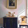 Dekoracyjne figurki biurko smok statua bogactwo dobrobyt ornament chiński pomyślny figurka biuro dom