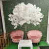 Party Decoration Lavender White Cherry Blossom Table Centerpiece Artificial Flower Ball Backdrop Decor Stage Road blommor 173 Drop DH1WR