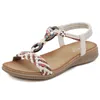 Casual Shoes Women Sandals Weave Design Bohemia Flats Elastic Band Wedges Comfortable Summer Designer SIKETU Brand 2024