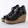 Sandalen Vrouwen Vis Mond Wedge Casual Zomer Open Teen Enkel Strappy Espadrille Platform Chic Schoenen 2024