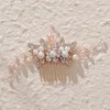 pérolas de cabelo combs clipes de casamento nupcial accortos para mulheres rhineste serre cor de fábrica jóias de festa 17xt#