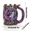 Mugs Dragon Beer Cup 3D Coffee Mug Novely Gothic Steins Tankard 568 ml rostfritt stål för te