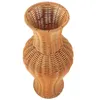 Vaser Rattan Vase Woven Flower Retro Decor Artificial Basket Decorative Holder Plastic Plant Office Hamper