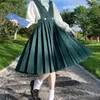 Fille japonaise Sundr manches pinabefore plissé Dr lycée JK marin uniforme Cosplay Seifuku étudiant vêtements marine/rouge L76K #