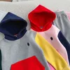 Giyim Setleri Tasarımcı Çocuk Hooded Set RL Tasarımcılar Erkek Bebek Kız Sweatshirt Moda Streetshirts Çocuklar Gevşek Takipleri Açık Cl DHLHS