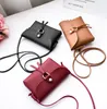 Hoge kwaliteit eenvoudige PU lederen telefoon schoudertas effen kleur kleine portemonnee casual crossbody handtassen voor vrouwen vrouwelijk