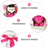 Decorative Flowers Mini Stuffed Bear Bouquet Graduation Po Props Fake Flower Boquet Graduates Gift Banquet Cloth