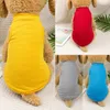 Vêtements pour chiens T-shirt pour animaux de compagnie Chemises en coton pur Chemise de chiot de couleur unie Chemise de chiot de loisirs doux Vêtements de gilet de chat pour petits grands chiens