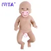 Ivita 36cm (14 polegadas) 1,76 kg de corpo inteiro Silicone Reborn Baby Doll Doll não pintado inacabado Bebe bonecas