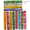 Party Favor Random 100pcs Bracelets de Noël Slap Bandes pour enfants Sacs Bracelets de remplissage