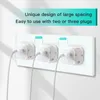 BSEED New Triple EU Russia Standard Power Sockets Белый черный серый золото.