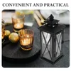 Candle Holders Candlestick Holder Lantern Vintage Rustic Windproof Cage Wall Hanging Display Party Home Wedding Decor 11 5cm