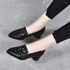 Chaussures habillées Été Casual Mode Bout pointu Talon carré Sandales creuses Sexy Banquet élégant Talons hauts confortables pour femmes NO: Z6