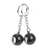 Porte-clés 10x Billard Ball Porte-clés Bague Happy No. 8