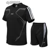 Gym Sports Suit Mens Fast Dry Casual Football Running Training Clothing Short Sleeve Shorts Spring and Summer