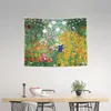 Tapestries Flower Garden By Gustav Klimt Tapestry Wall Hanging For Bedroom Custom Hippie Painting Art Home Decor