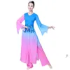 Danse classique féminine fluide style chinois Hanfu fan dance parapluie danse Yangko dr performance f76w #