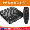 Set Top Box TV Box T95 Max Smart Android 12 H618 RAM 8GB ROM 64GB 128GB Set-Top Box Dual WiFi 2.4G 5G 6K HDR10 BT AV1 Media Player Quick Box Q240330