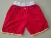 Мужские шорты Houston Rockets, баскетбольные шорты в стиле ретро с вышивкой, повседневные спортивные шорты для спортзала, красные 02