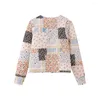 Damesjassen Dames Winter Lange mouw Geruite print Oversize ontwerp Niet-gesloten jas