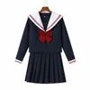 Uniforme scolaire Dr Cosplay Costume Japon Anime Girl Lady Lolita Écolières japonaises Sailor Top Tie Jupe plissée Outfit Femmes j7qO #