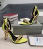 2024 Sandals Shoes Women Gold Chain Heels Lady Gladiator Sandalias Elegant Walking EU35-43