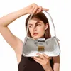 Jackiejill Baguette Bag Sier Zwart Eenvoudig Onderarmtas Hoofdlaag Koeienhuid Dames Enkele Schoudertas Westerse Stijl Trend O1dr#