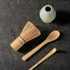 Чайные наборы 3/4pcs Maccha Blender костюм ручной работы бамбука чайные ложки Agitator поддерживают японские матча костюмы чай