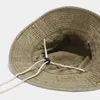 Chapeau seau en coton solide pour pêcheur, casquette solaire de voyage en plein air pour hommes et femmes, 191 240318